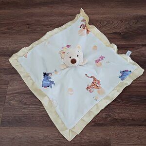 Disney Lovey Blanket Pooh Eeyore Tiger Yellow 14"